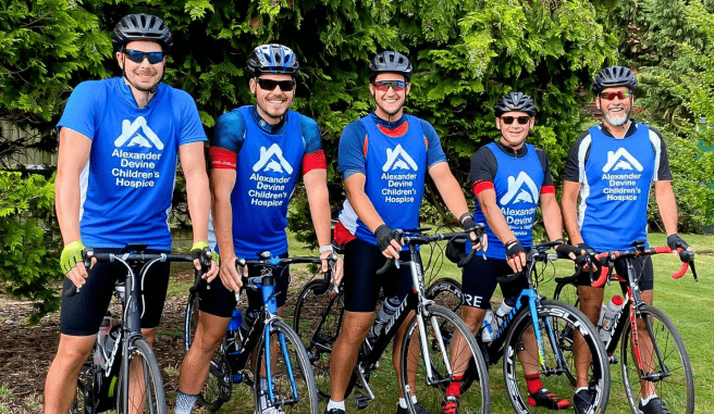 Friends’ 100 mile cycle ride raises £3,800