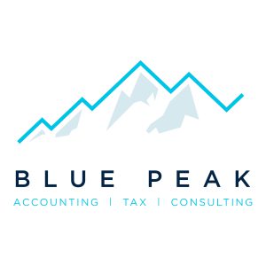 Blue Peak logo WHITE